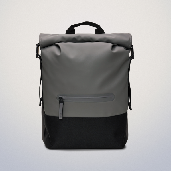Shop Rains Trail Rolltop Backpack In Grey